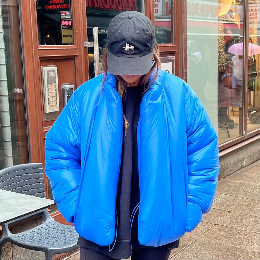 Yeezy Vibrant Blue Puffer Coat